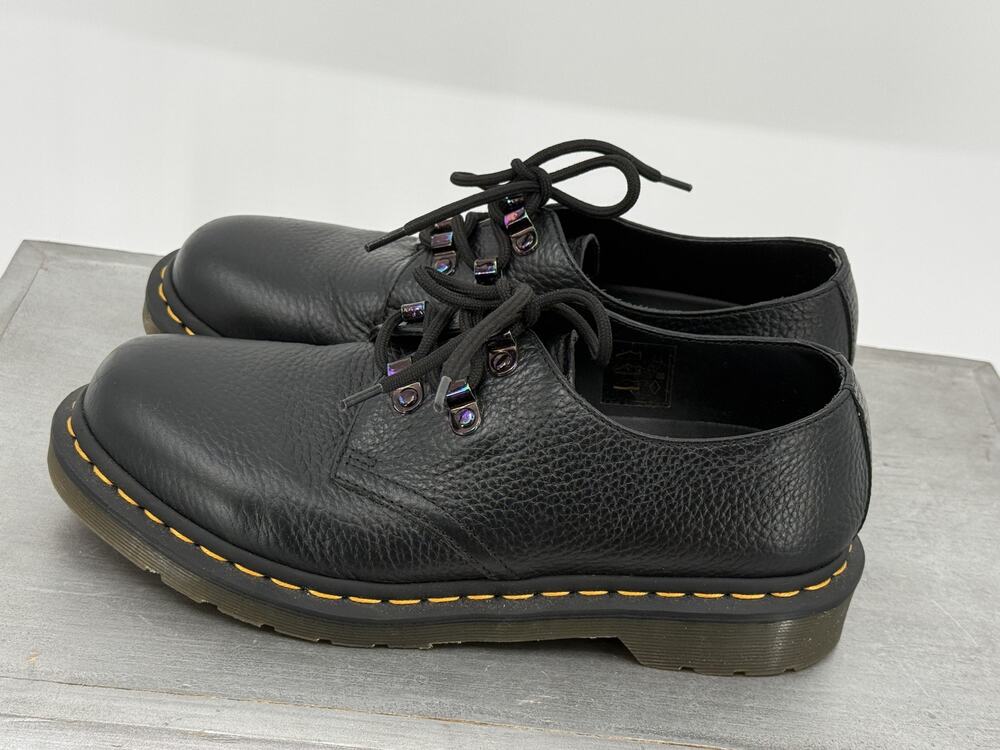 Dr. Martens 1461 Iridescent Hardware Oxford Shoes Black Women's 9 Punk Grunge
